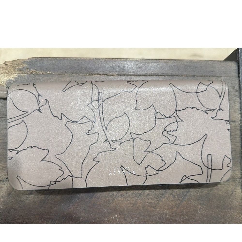 Radley London Leather Zip-Around Wallet with Scottie Dog Outline Print